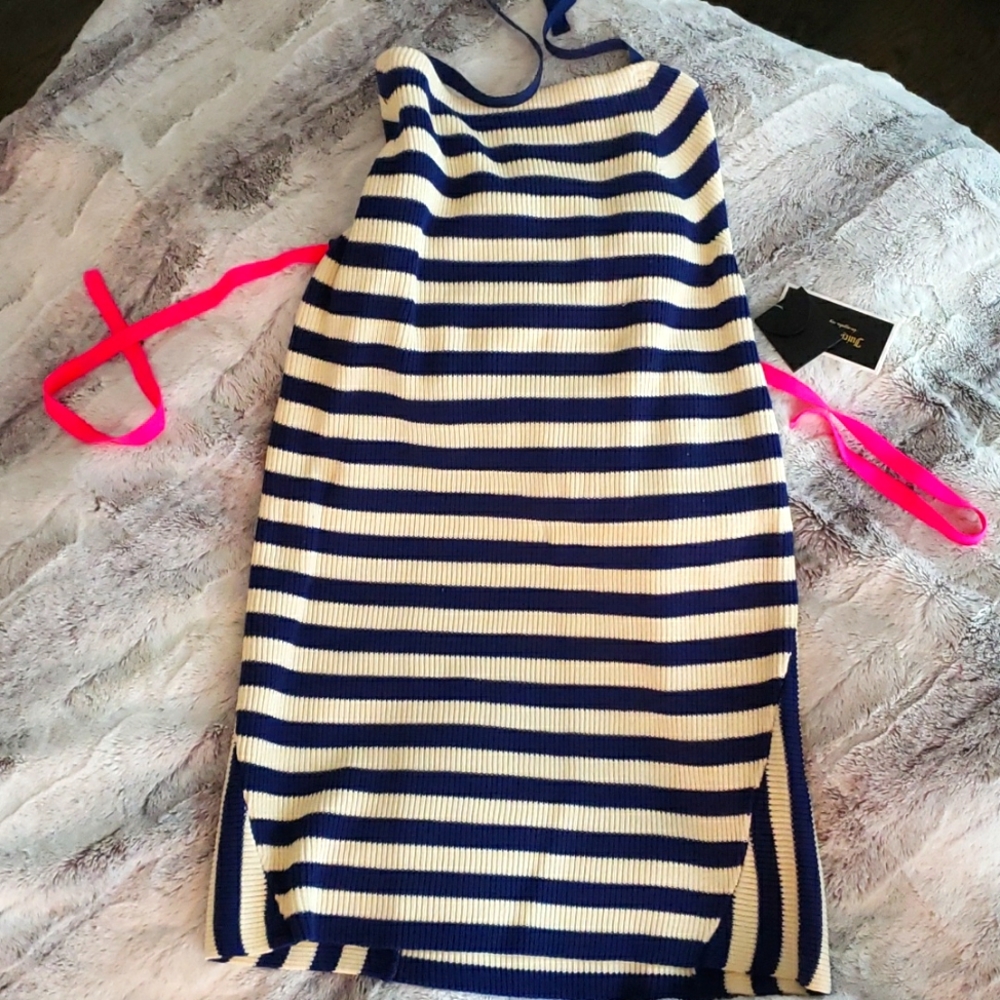 Juicy Couture dress size medium Navy Blue and Cream